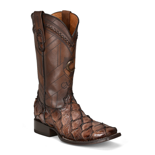 Chocolate Fish Pirarucu Laser & Woven Square Toe CU788