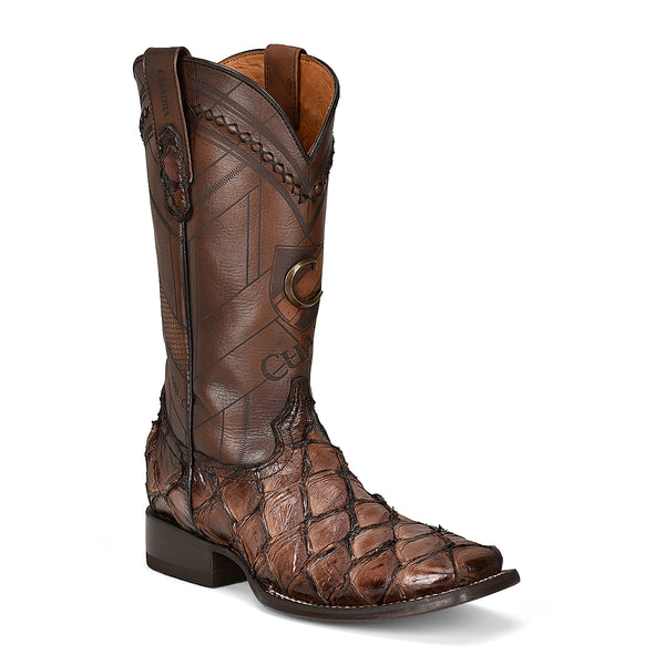 Chocolate Fish Pirarucu Laser & Woven Square Toe CU788