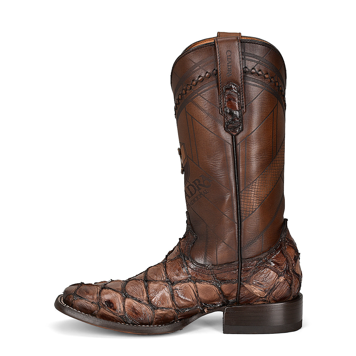 Chocolate Fish Pirarucu Laser & Woven Square Toe CU788