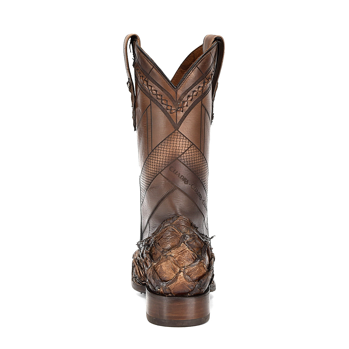 Cuadra Asturias Honey Fish Pirarucu Laser & Woven Square Toe CU789