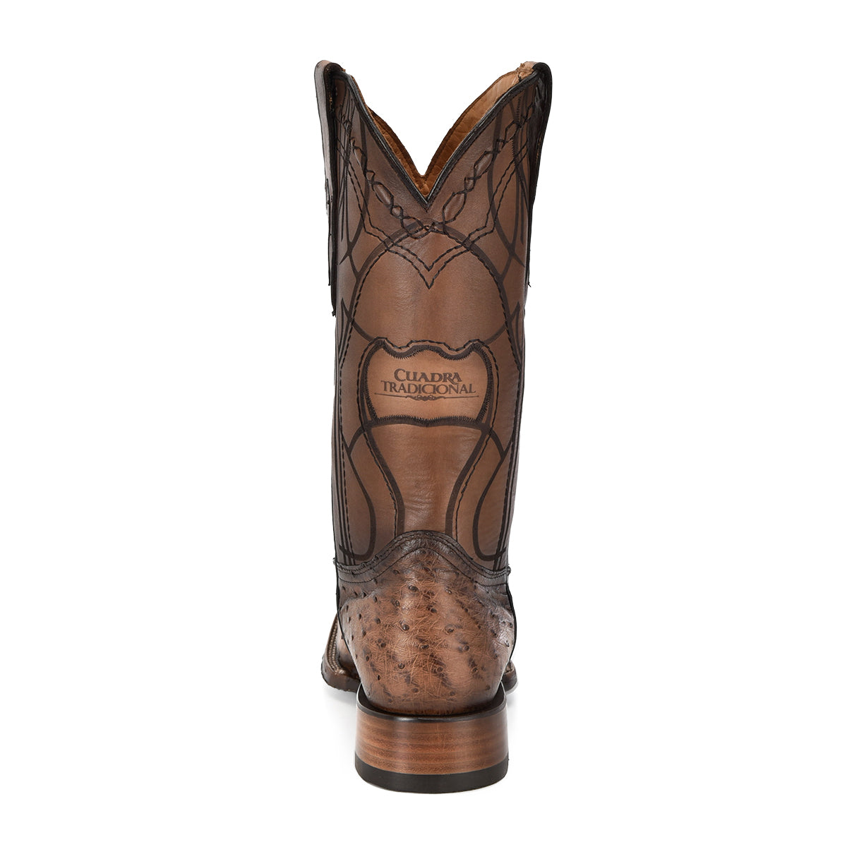 Cuadra Lugano Brown Ostrich Embroidery & Laser CU744