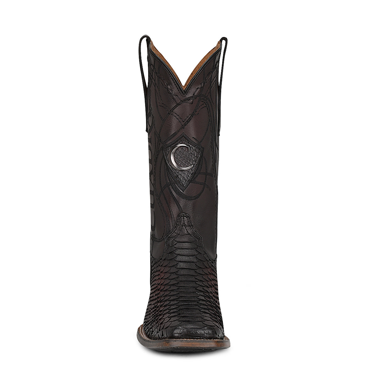 Cuadra Lisboa Cherry Python Embroidery & Laser & Woven Square Toe CU746