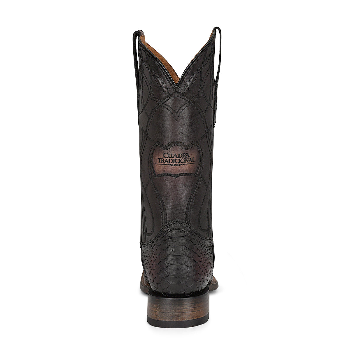 Cuadra Lisboa Cherry Python Embroidery & Laser & Woven Square Toe CU746
