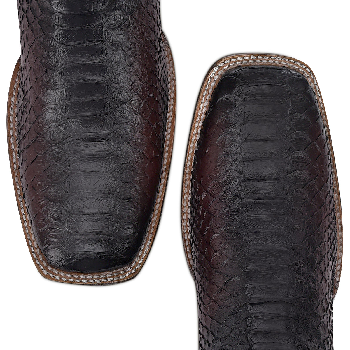 Cuadra Lisboa Cherry Python Embroidery & Laser & Woven Square Toe CU746