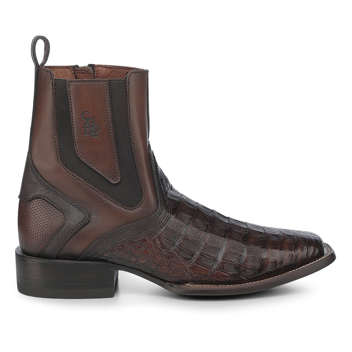 Cuadra Honey Caiman Zipper & Elastic Square Toe CU892