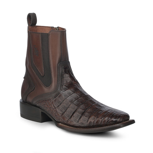 Cuadra Honey Caiman Zipper & Elastic Square Toe CU892