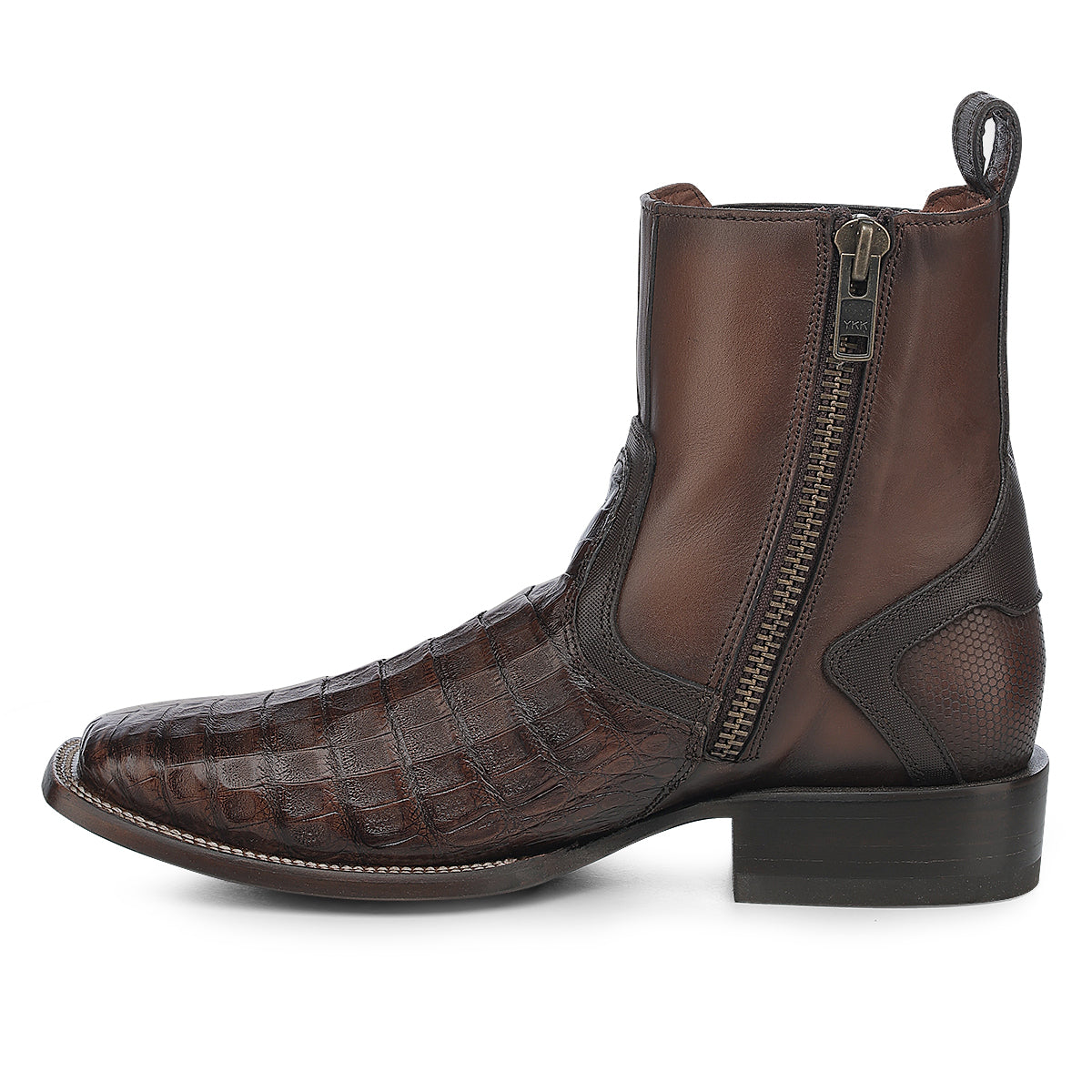 Cuadra Honey Caiman Zipper & Elastic Square Toe CU892