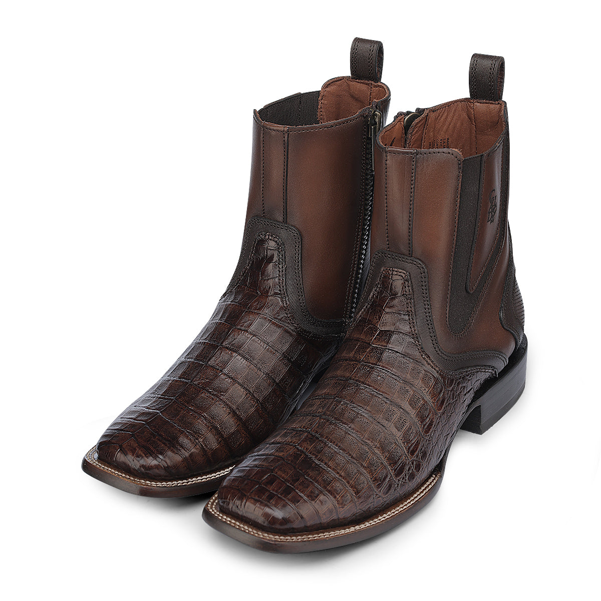 Cuadra Honey Caiman Zipper & Elastic Square Toe CU892