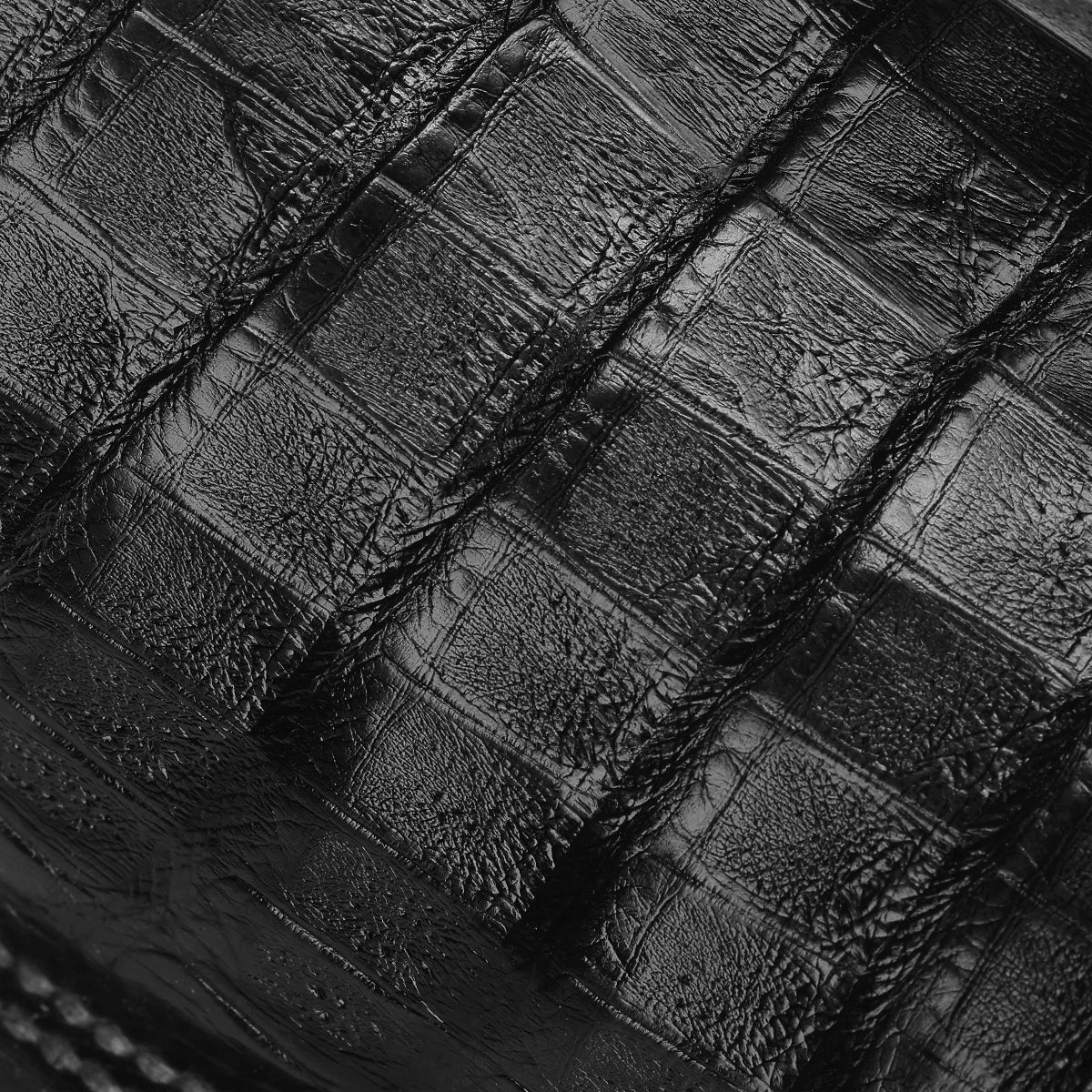 Cuadra Black Caiman Zipper & Elastic Square Toe CU891