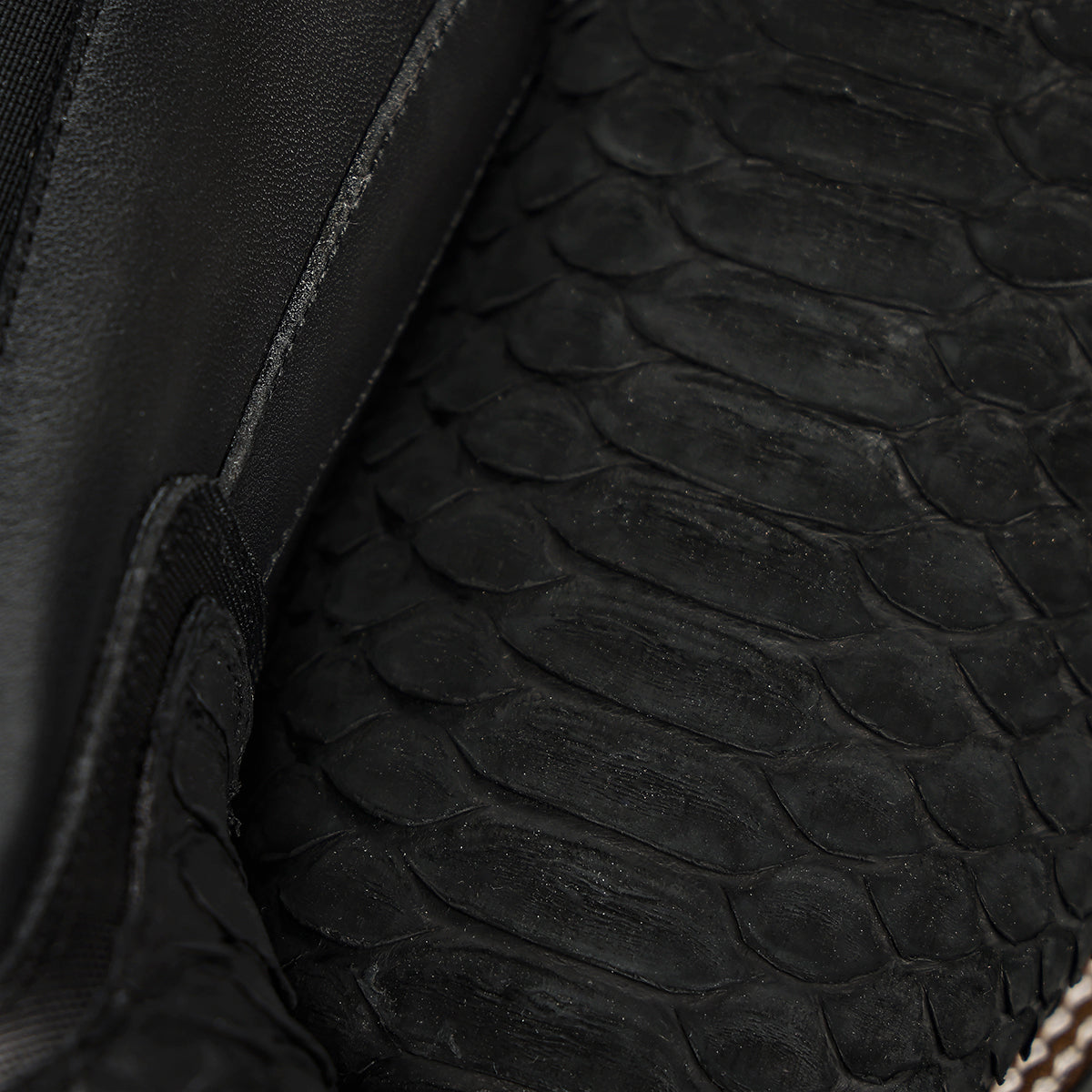 Cuadra Matte Black Python Zipper & Elastic Square Toe CC285