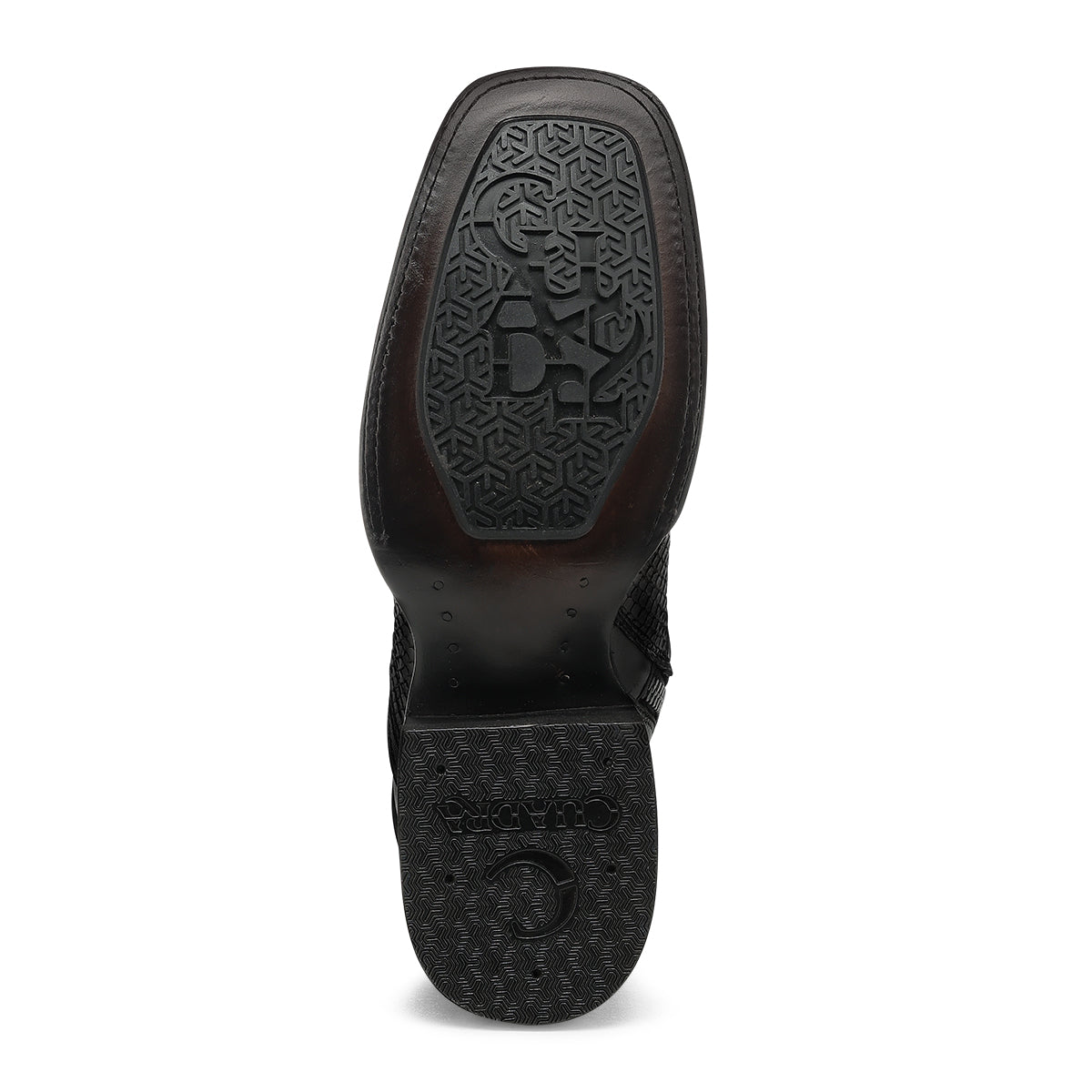 Cuadra Matte Black Python Zipper & Elastic Square Toe CC285
