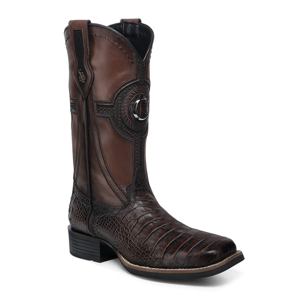 Cuadra Chocolate Alligator Embroidery & Laser & Woven CC202