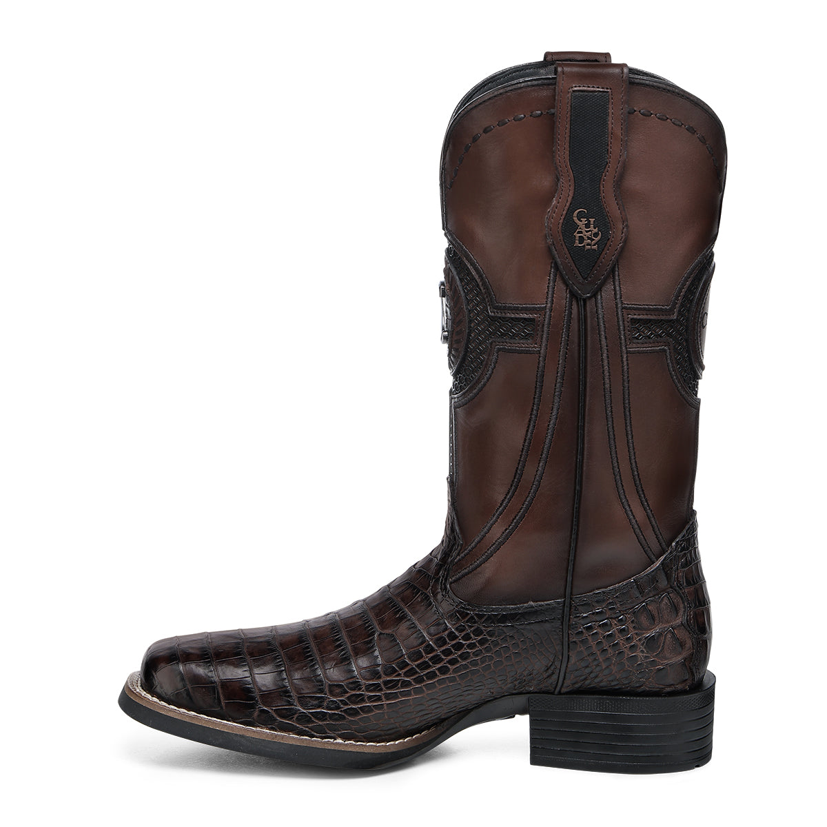 Cuadra Chocolate Alligator Embroidery & Laser & Woven CC202
