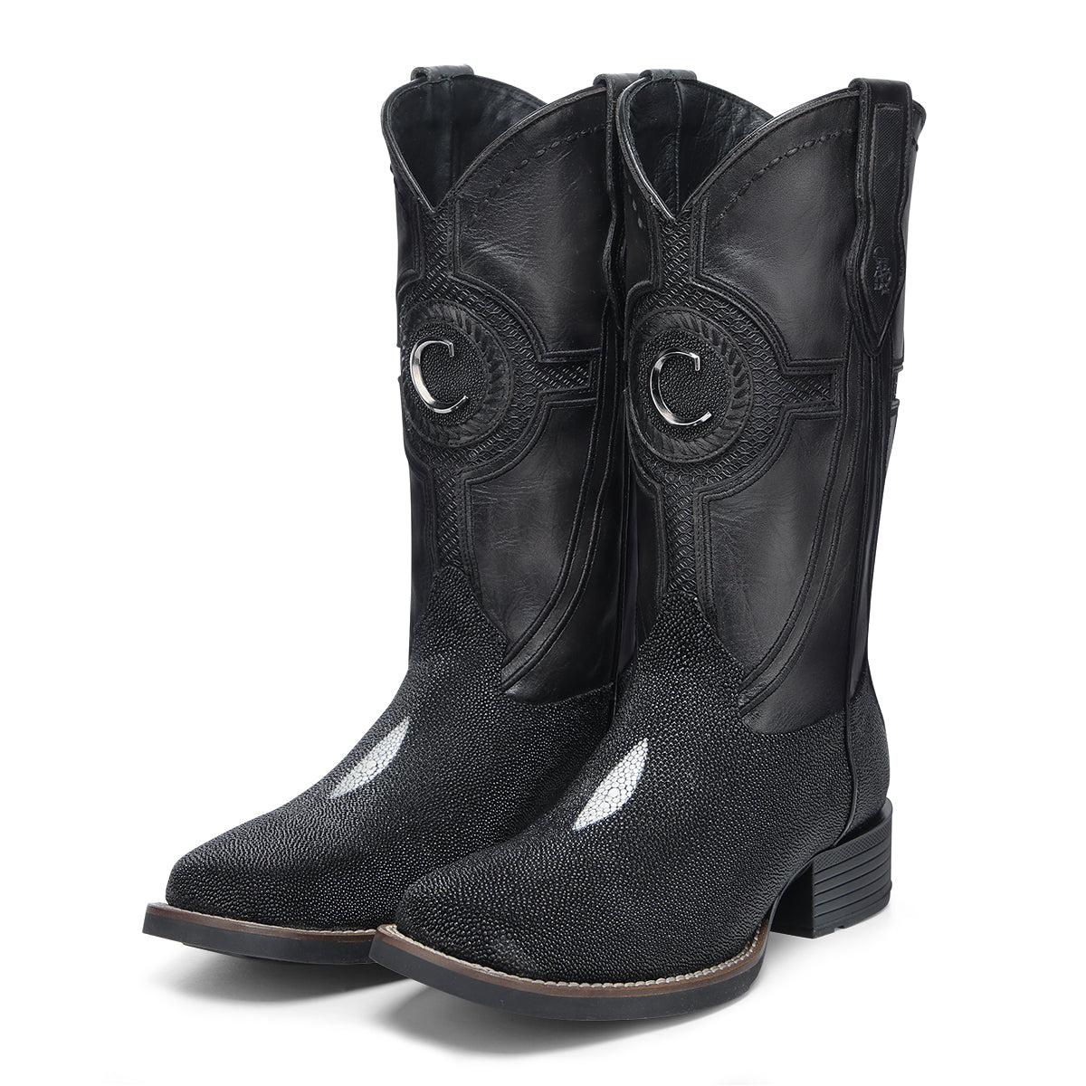 Cuadra Black Stingray Embroidery & Laser & Woven CC221