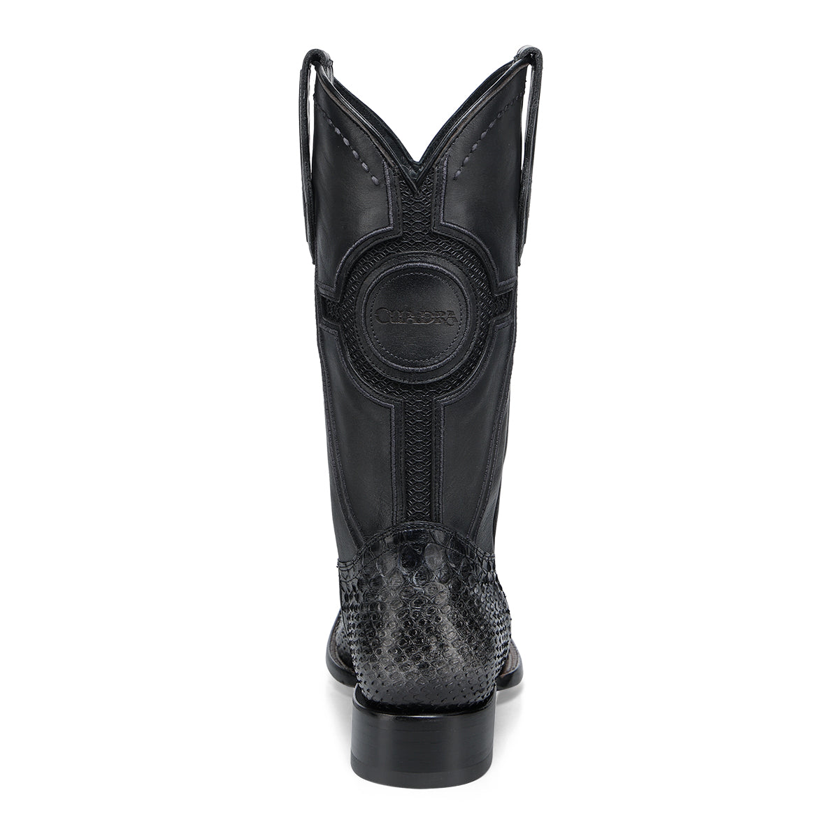 Cuadra Matte Black Python Embroidery & Laser & Woven CC288 - L