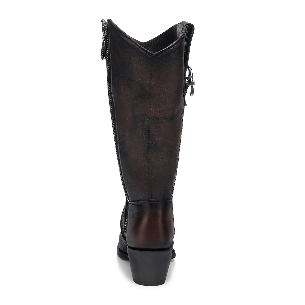 Cuadra Chocolate Python Laser & Embroidery & Studs CC243