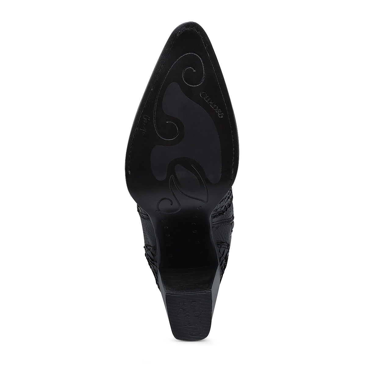 Cuadra Black Python Embroidery & Studs & Zipper CU869