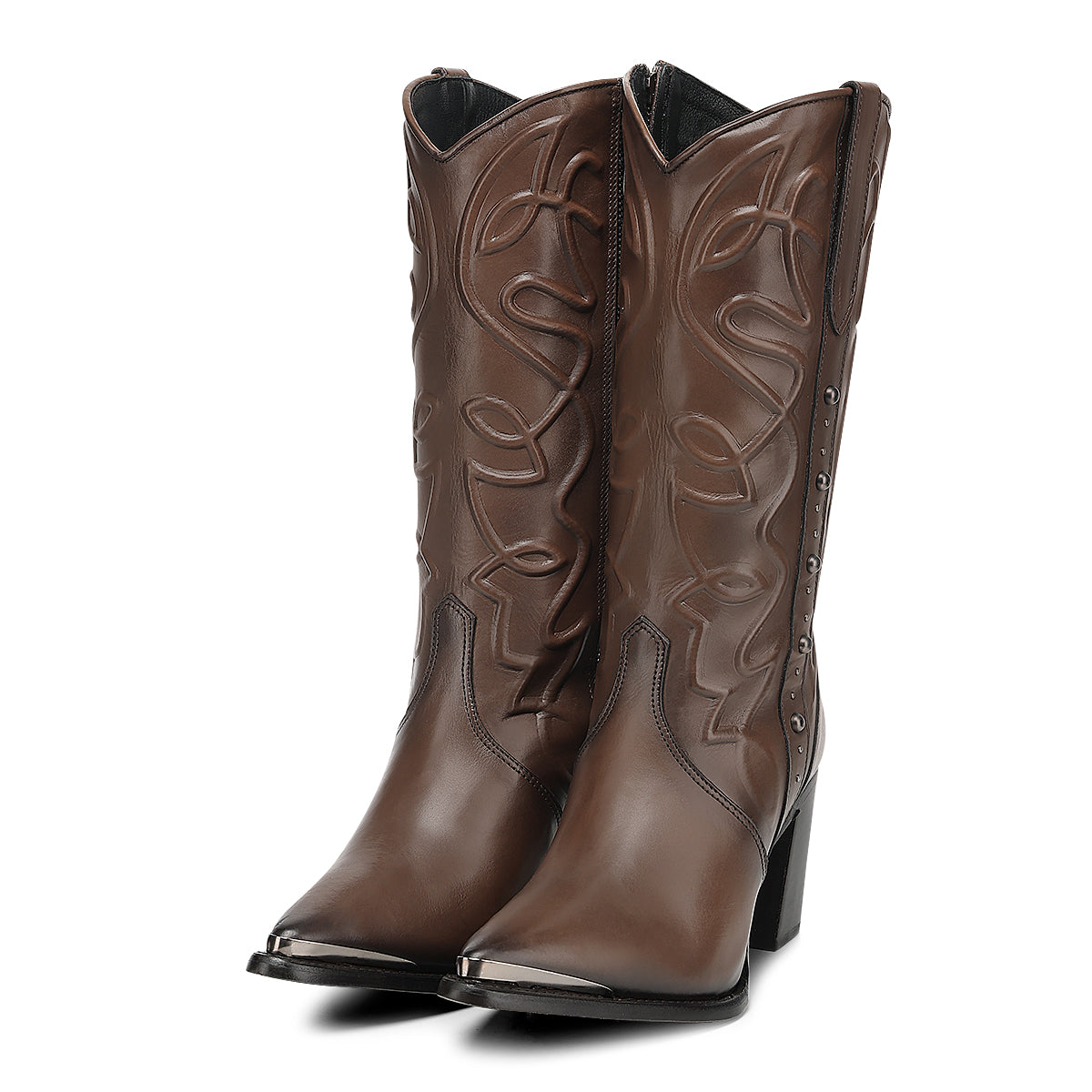 Cuadra Honey Zipper & Studs Pointed Toe CC244