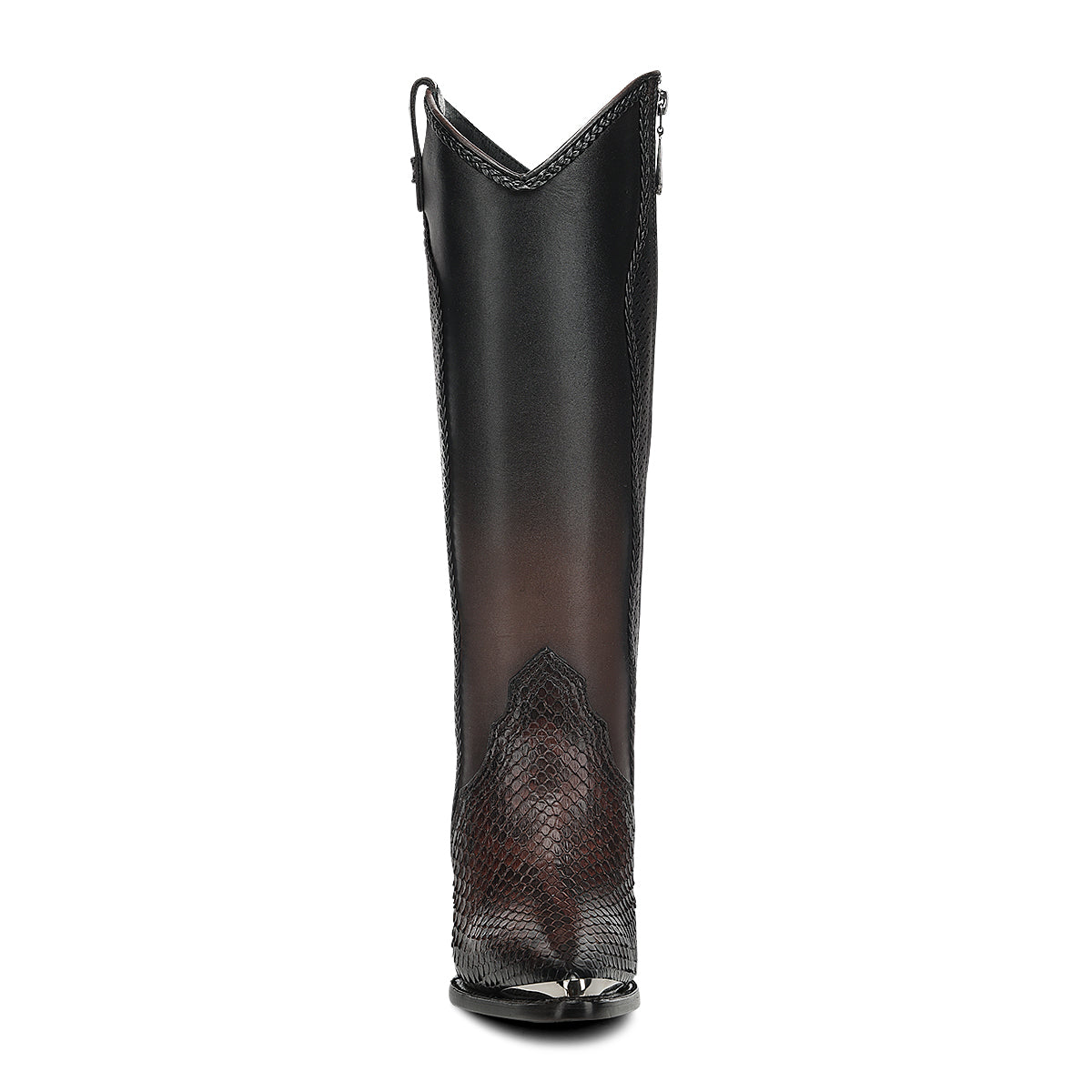Chocolate Python M Zipper & Studs & Laser Point CC336