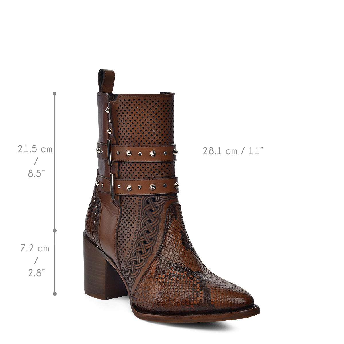 Cuadra Plunge Maple Python Zipper & Studs & Laser CU829