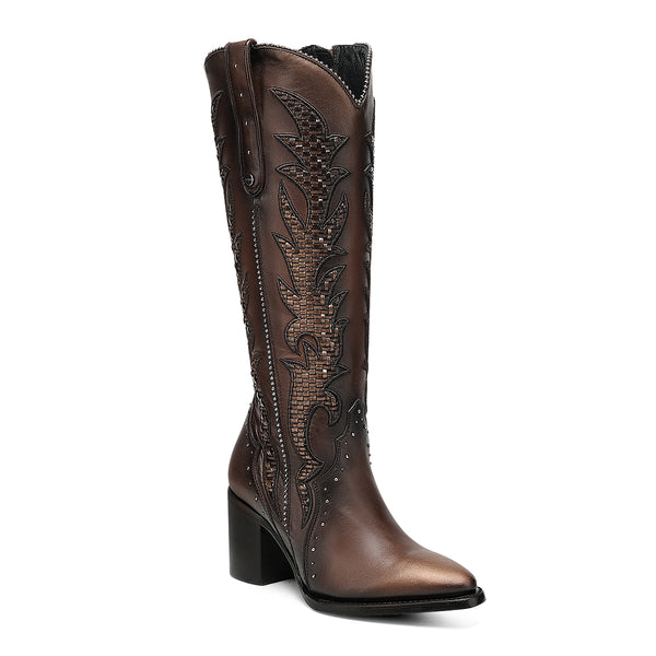 Honey Embroidery & Zipper & Woven & Studs Point CC338