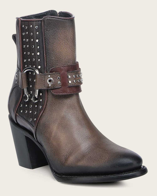 Cuadra Honey & Black Zipper & Harness & Studs CU966
