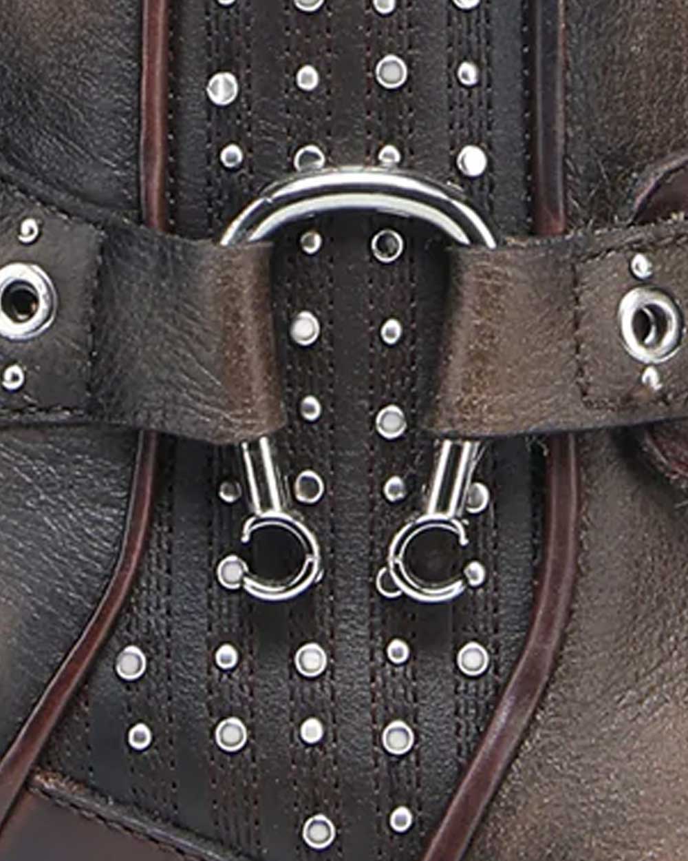 Cuadra Honey & Black Zipper & Harness & Studs CU966