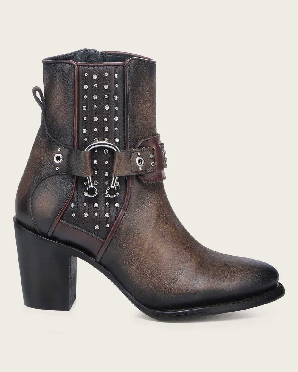 Cuadra Honey & Black Zipper & Harness & Studs CU966