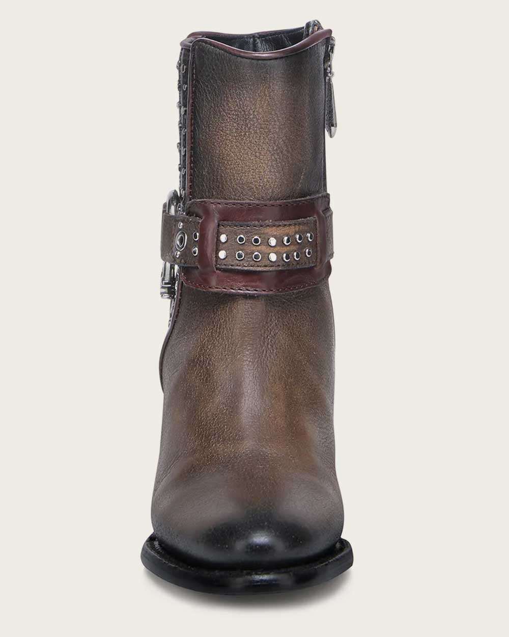 Cuadra Honey & Black Zipper & Harness & Studs CU966