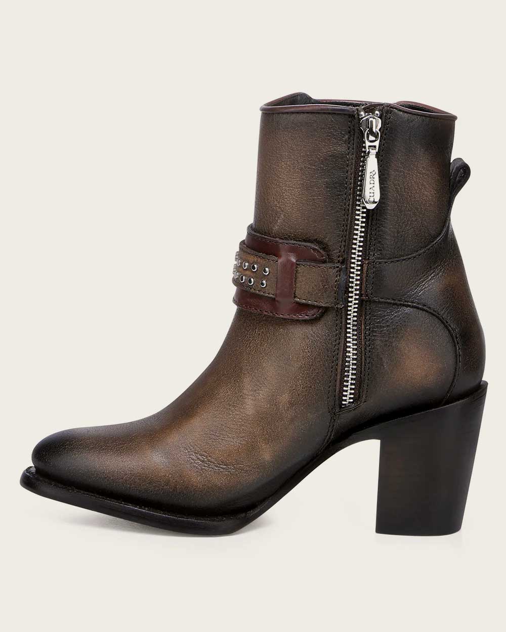 Cuadra Honey & Black Zipper & Harness & Studs CU966