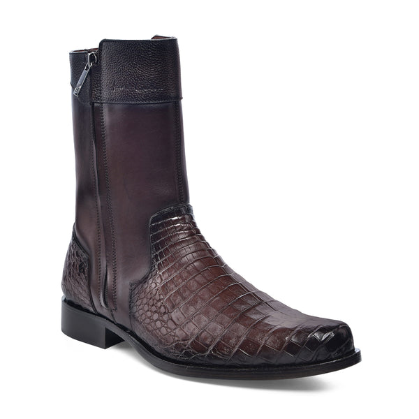 Franco Cuadra Brown Caiman Dark Brown Cowhide FC867