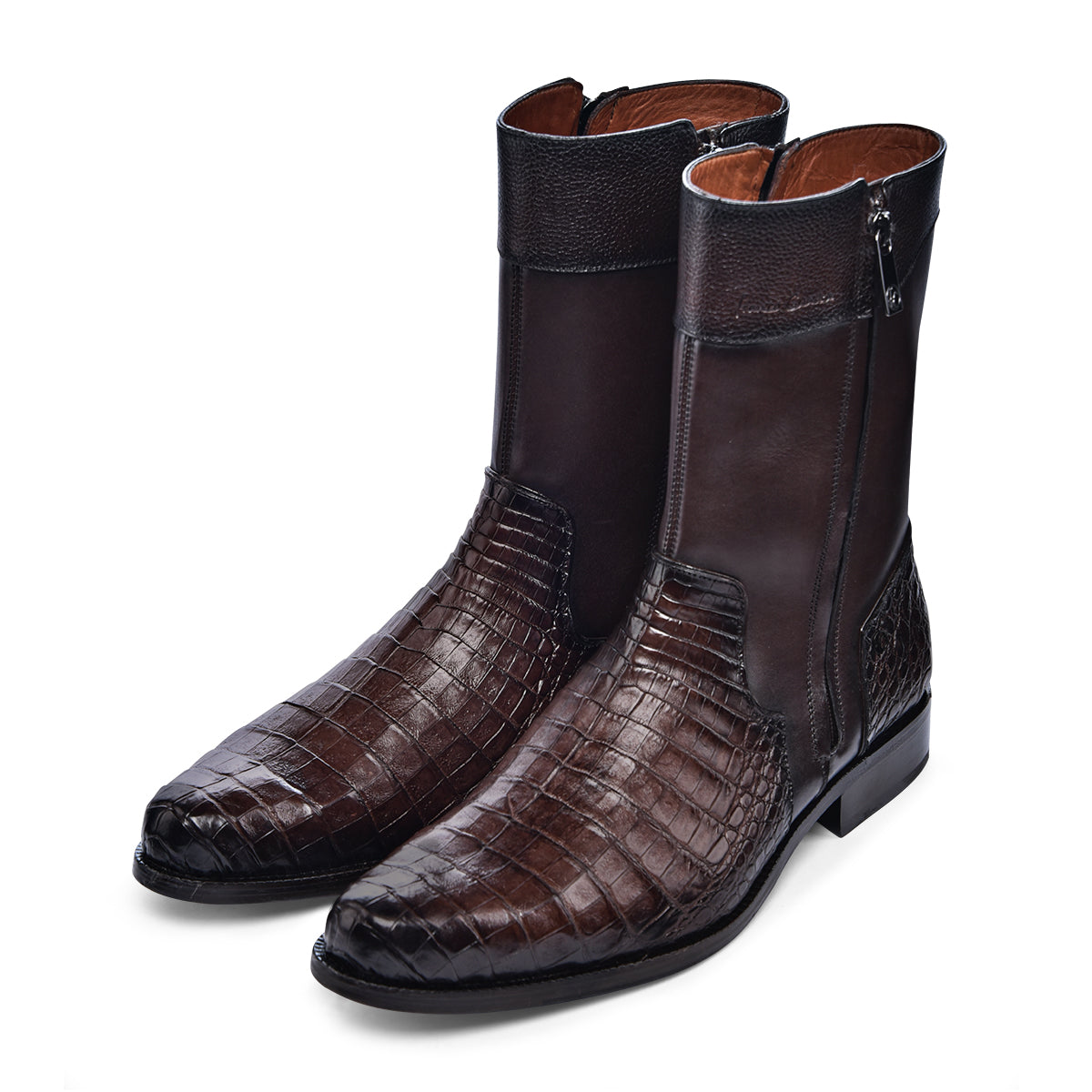 Franco Cuadra Brown Caiman Dark Brown Cowhide FC867