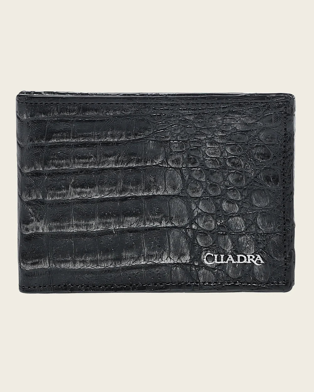 Cuadra Black Alligator Stitching Wallet DU772