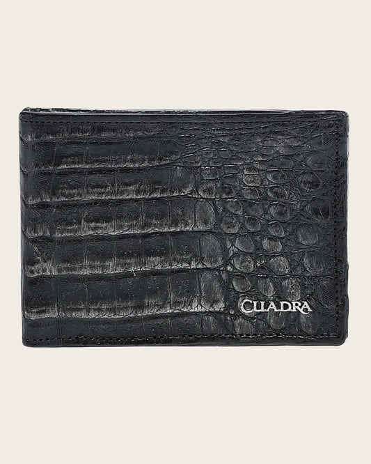 Cuadra Black Alligator Stitching Wallet DU772
