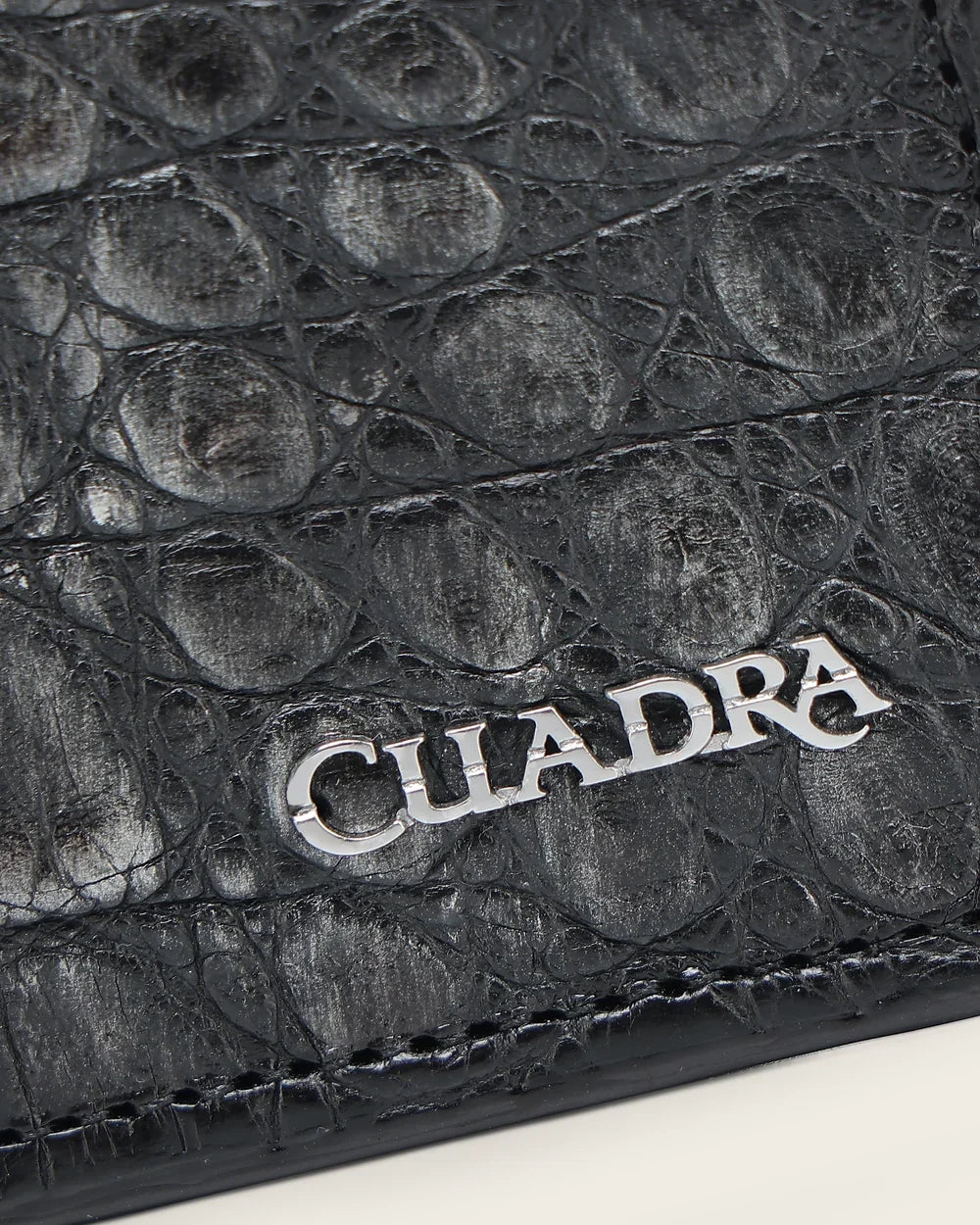 Cuadra Black Alligator Stitching Wallet DU772