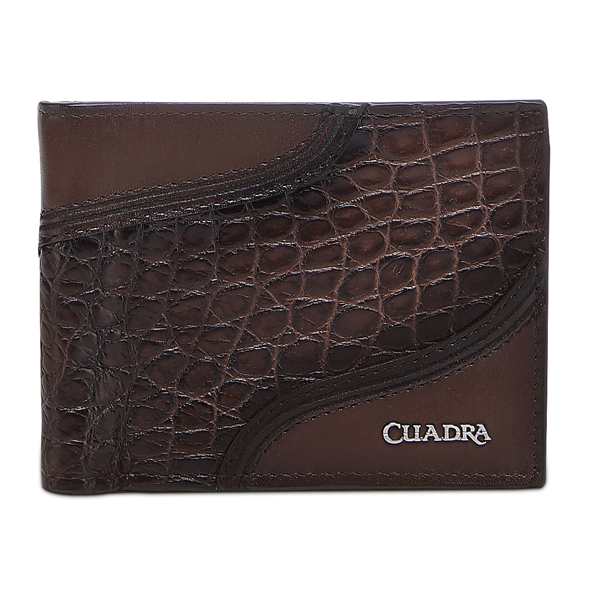 Cuadra Brown Alligator  Laser & Studs Wallet DU718