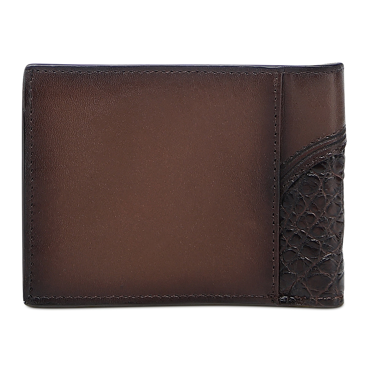 Cuadra Brown Alligator  Laser & Studs Wallet DU718