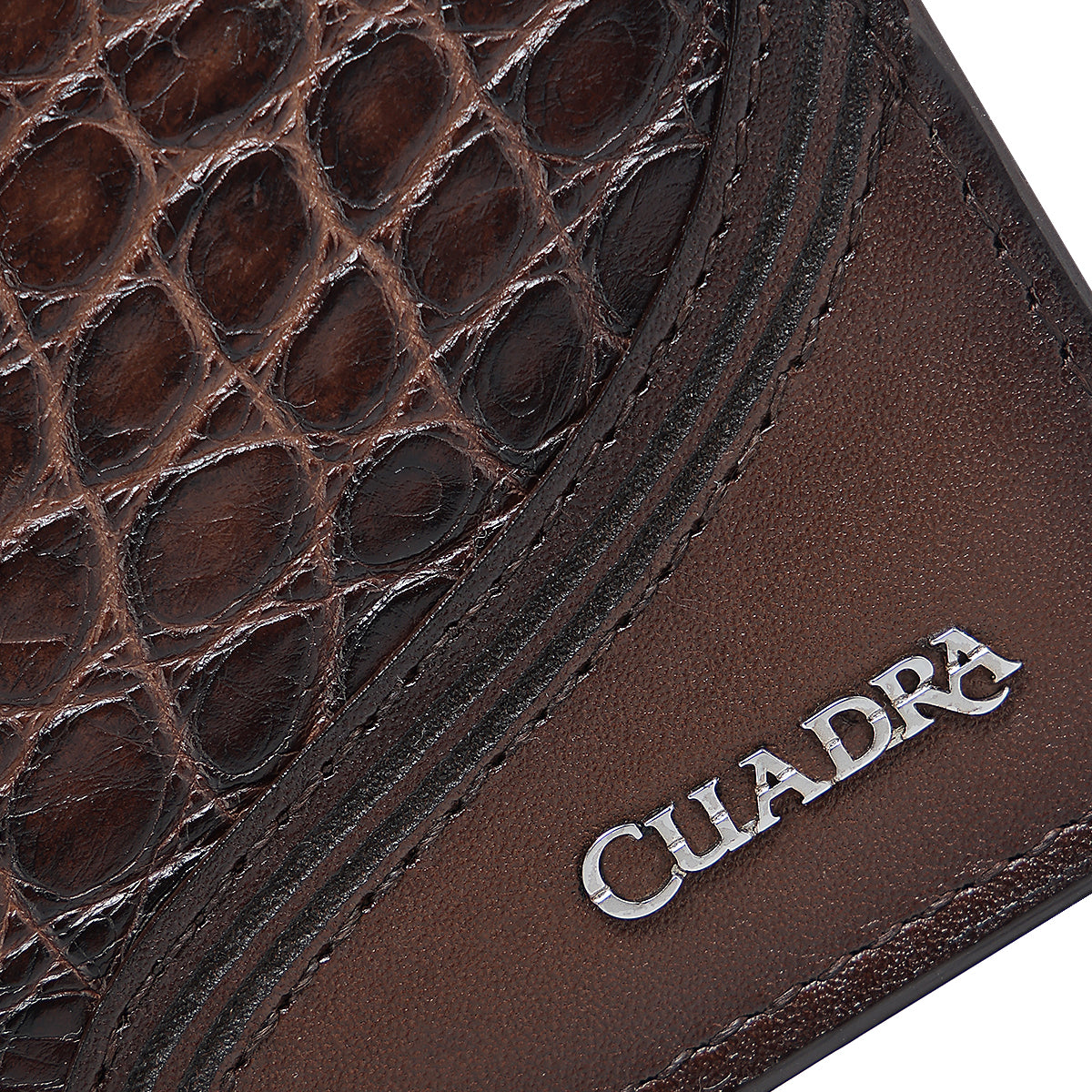 Cuadra Brown Alligator  Laser & Studs Wallet DU718