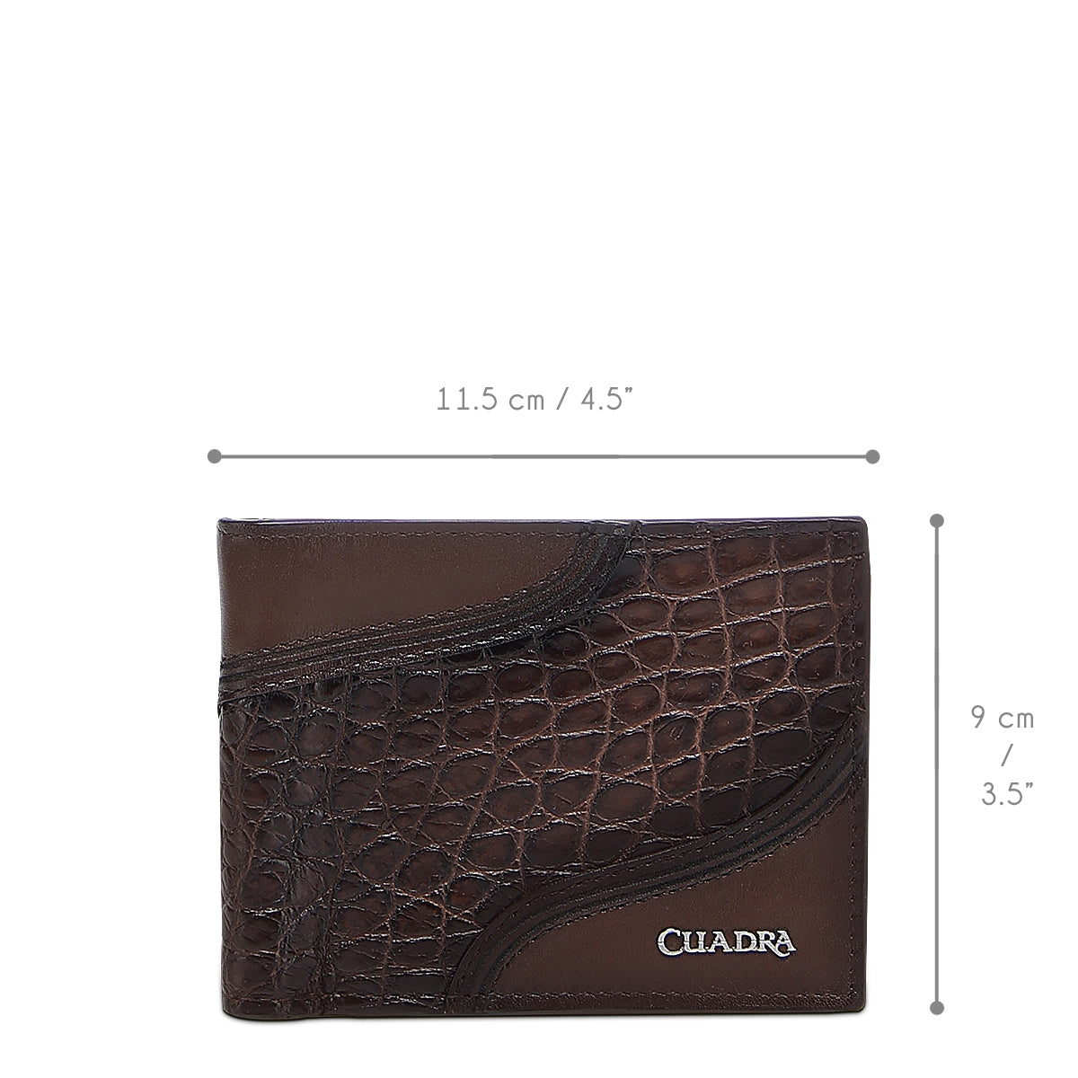 Cuadra Brown Alligator  Laser & Studs Wallet DU718