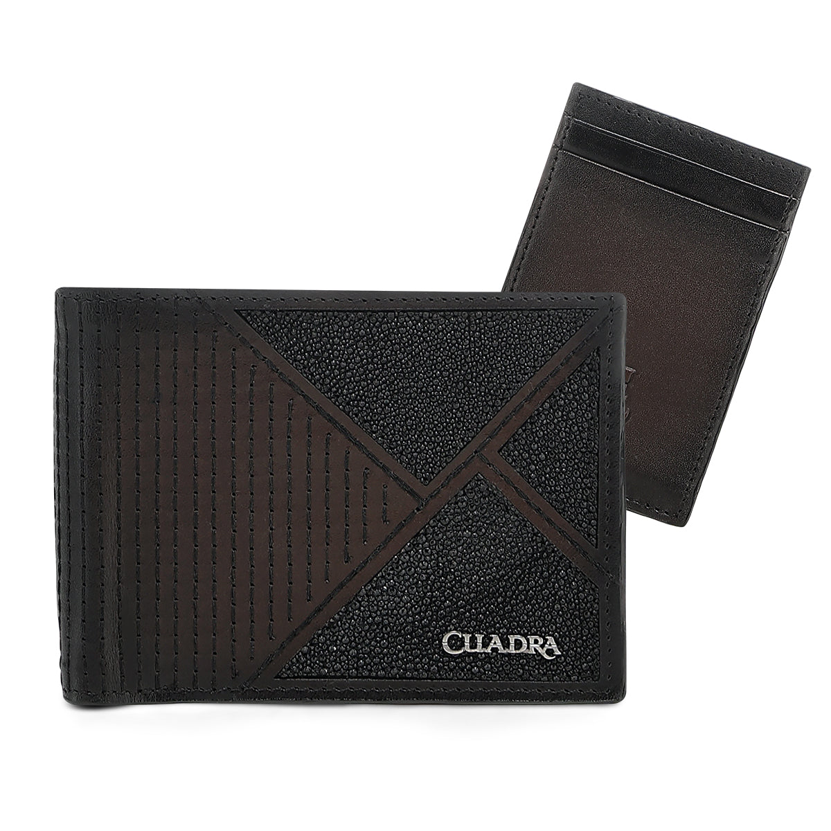Cuadra Brown Stingray Stitching  Wallet DU781