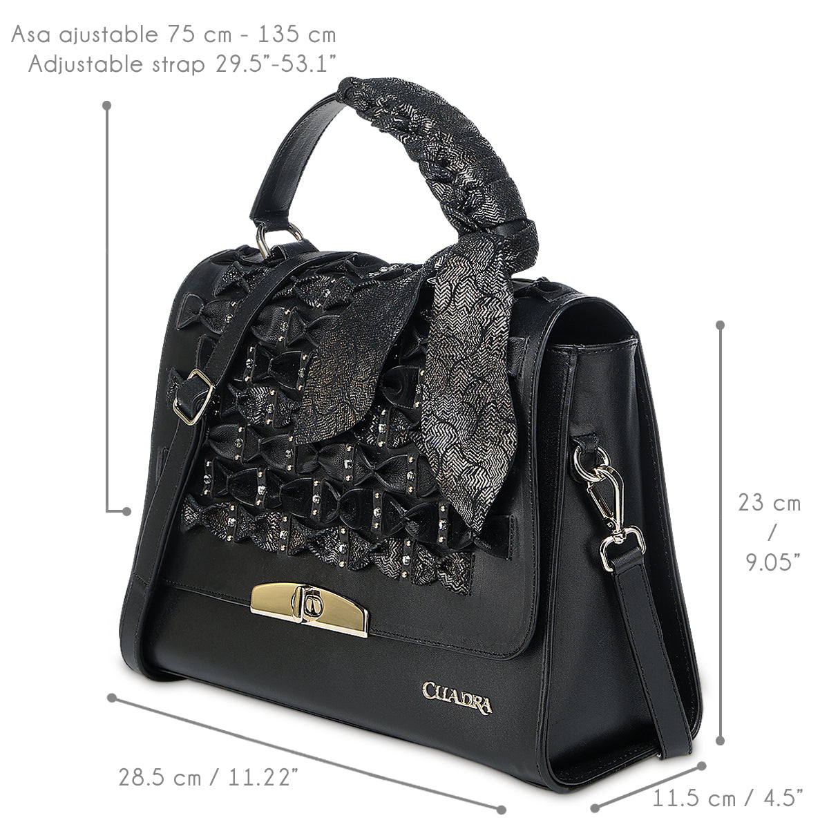 Cuadra Black Embroidery & Fringe DU743
