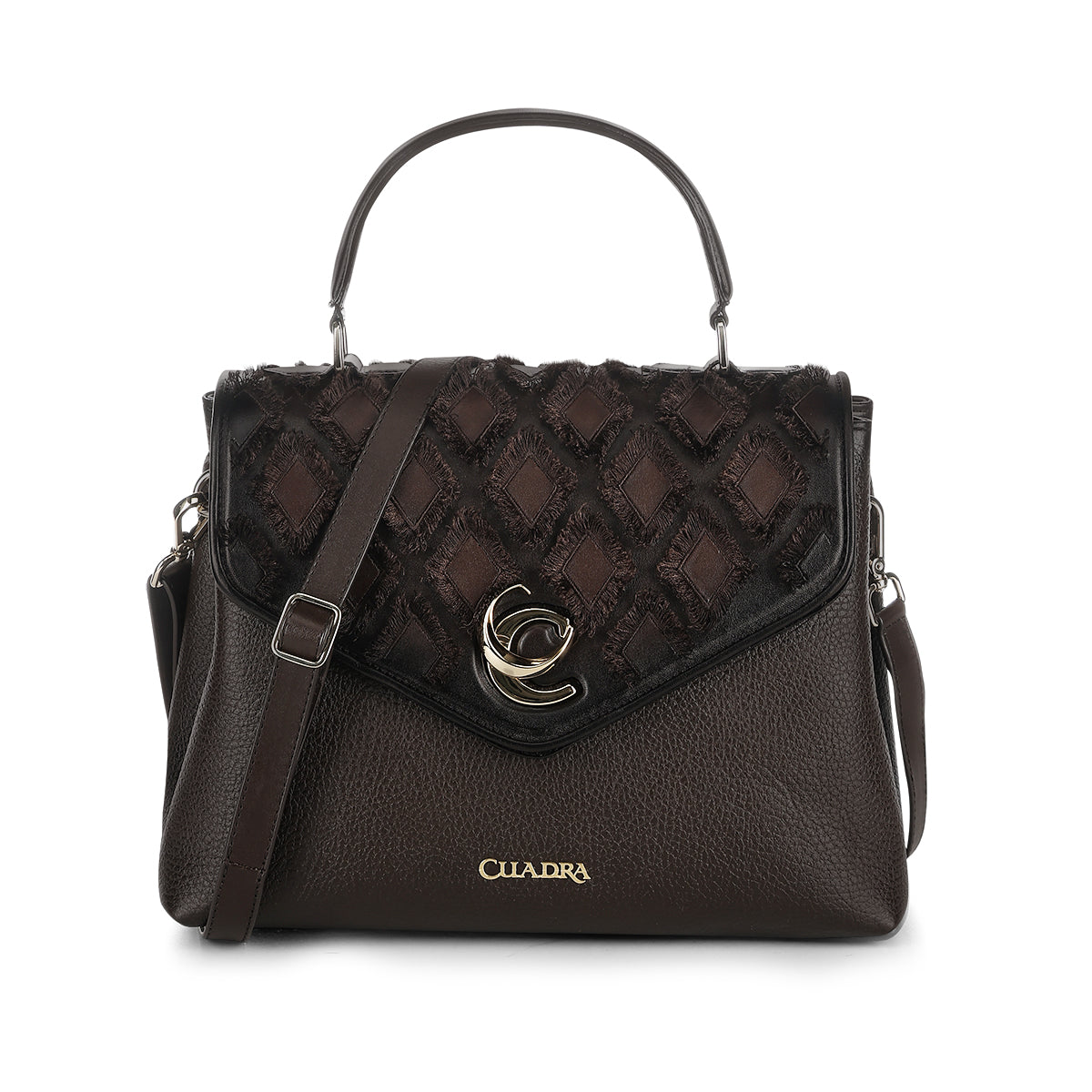 Cuadra Chocolate Cowhide Embroidery DU820