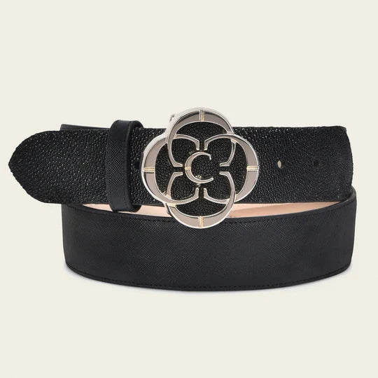 Cuadra Black Stingray Belt BC392