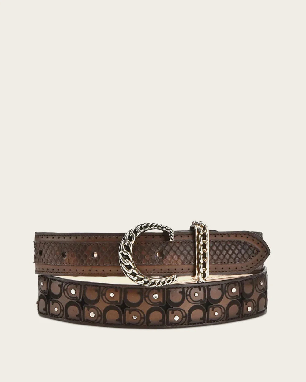 Cuadra Truffle Python Laser & Studs BC329
