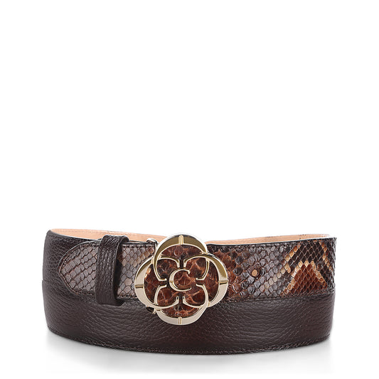 Cuadra Brown Python Belt BC361