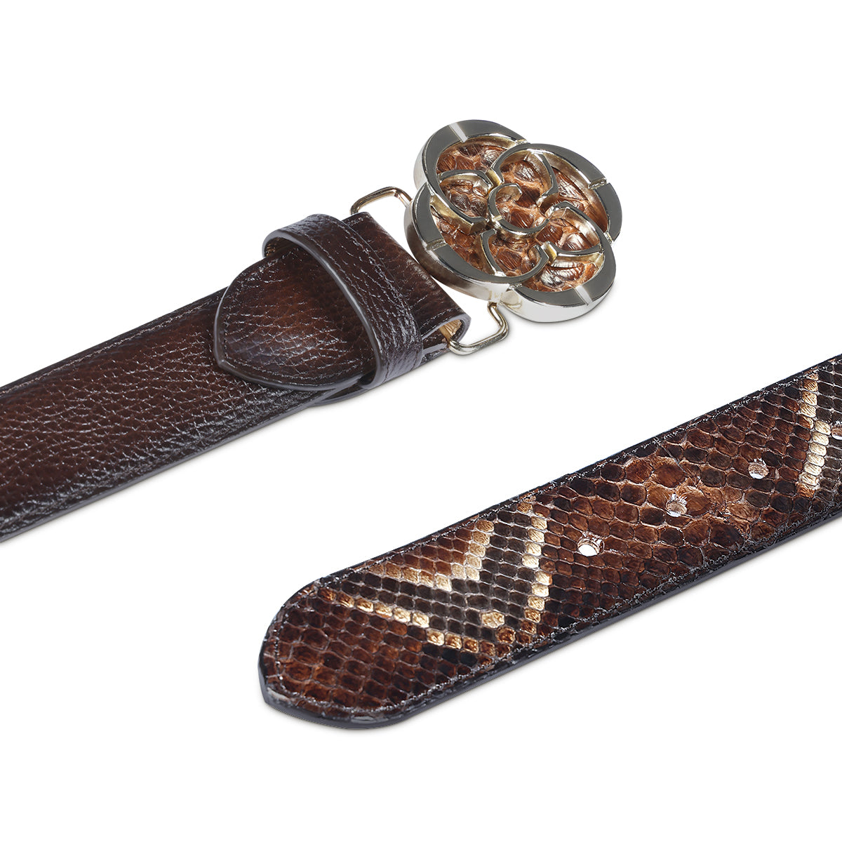 Cuadra Brown Python Belt BC361