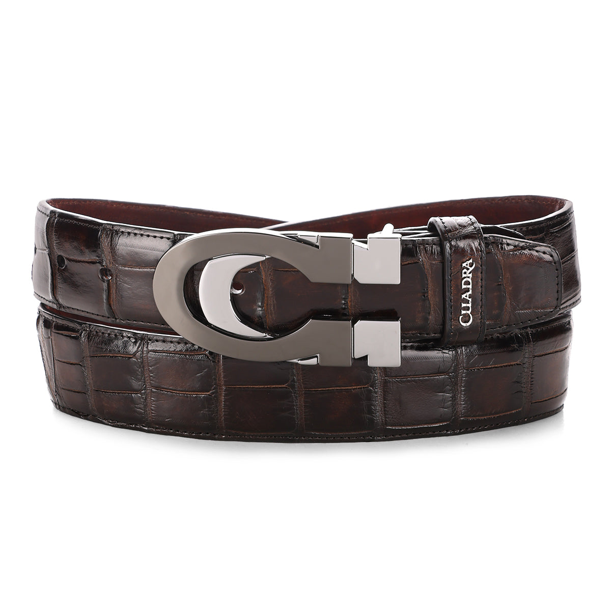 Cuadra Luxo Moka Alligator Belt BC365