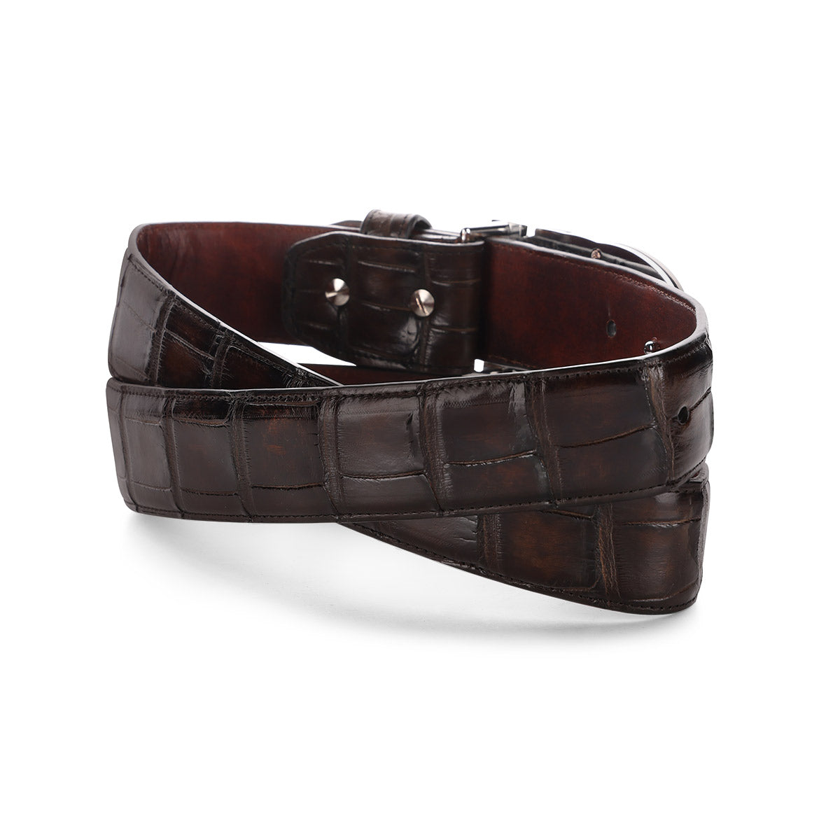 Cuadra Luxo Moka Alligator Belt BC365