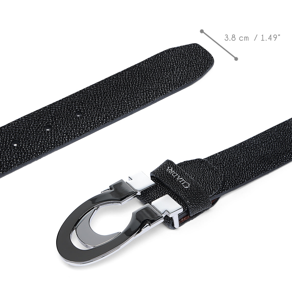 Cuadra Black Stingray Belt BC433