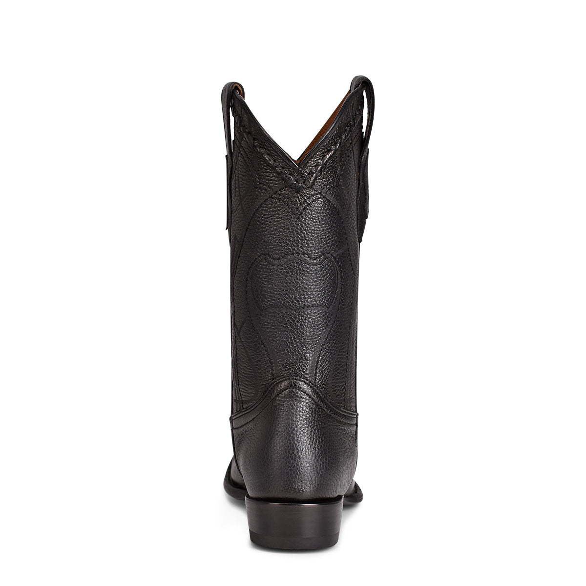 Cuadra Black Deer Laser & Embroidery Narrow Square Toe CU587